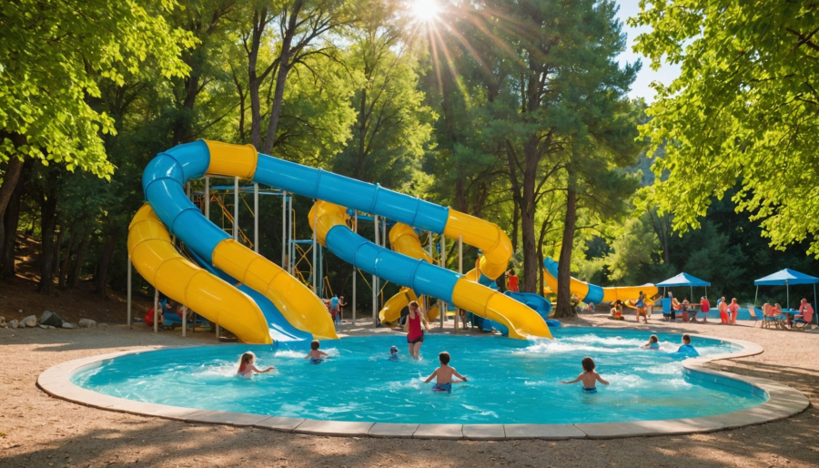 Plezier voor het hele gezin op een camping met glijbanen in de ardèche